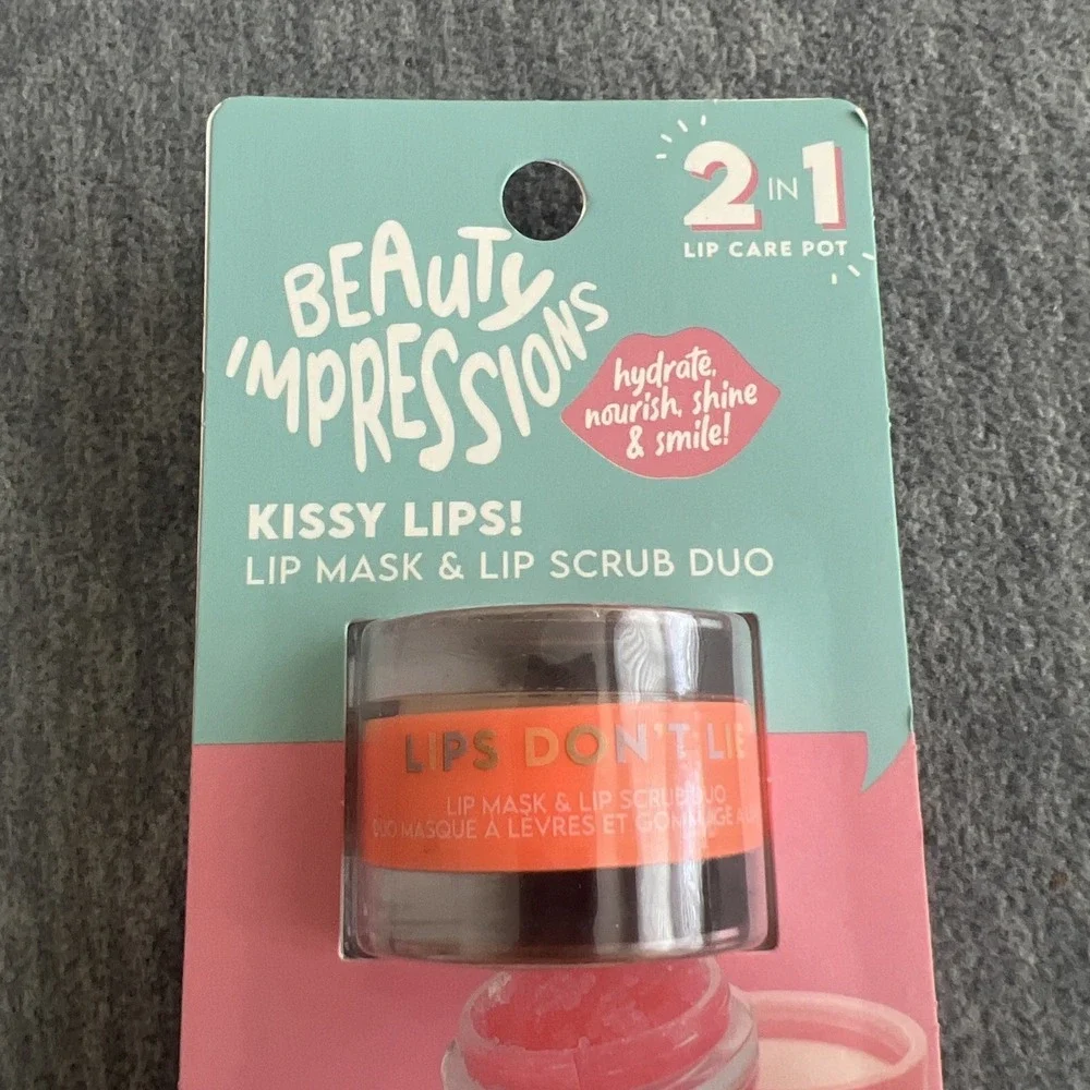 Beauty Impressions Kissy Lips Mask & Scrub Duo‎ Viral TikTok Hydrating Aloe New